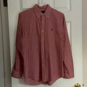 Ralph Lauren Red Check Button Shirt, Medium